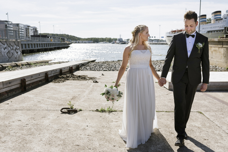bröllop porträtt Åbo åstranden