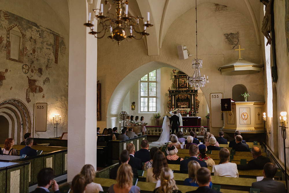 Bröllopsfotograf Åland Saltvik kyrka vigsel