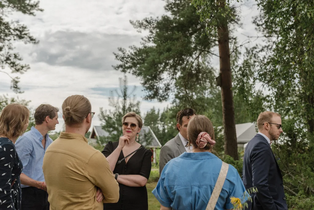 utomhus vigsel bröllop