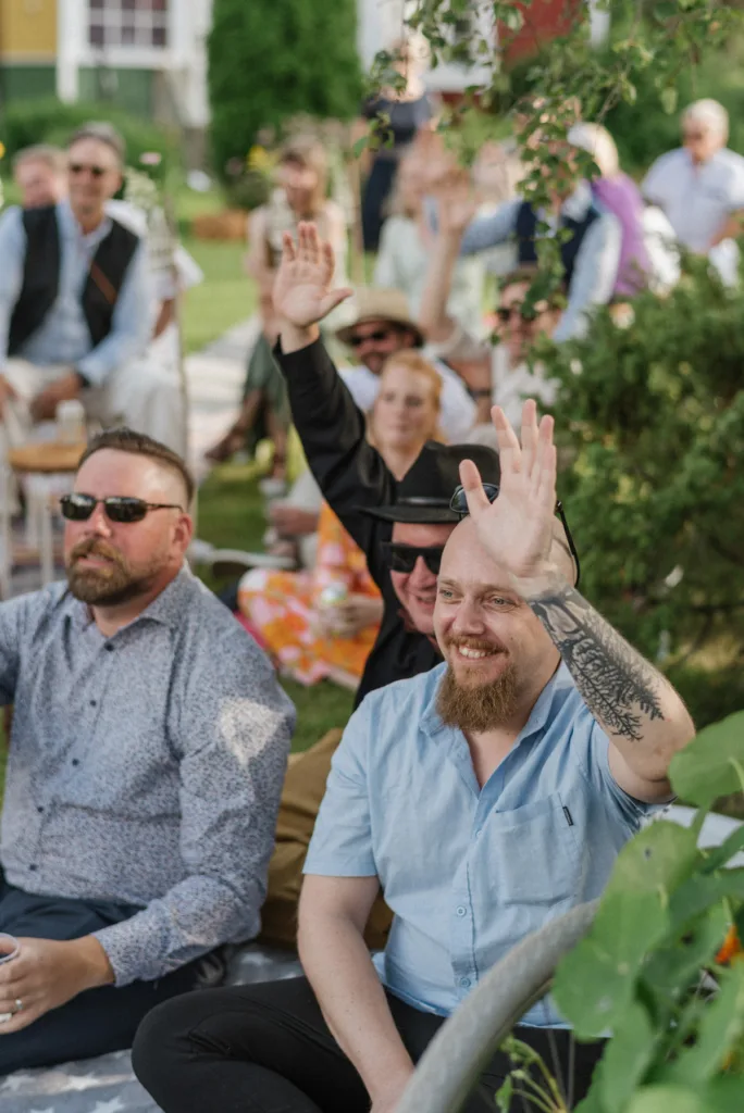 trädgård bröllop inspiration bröllopsfest hemma